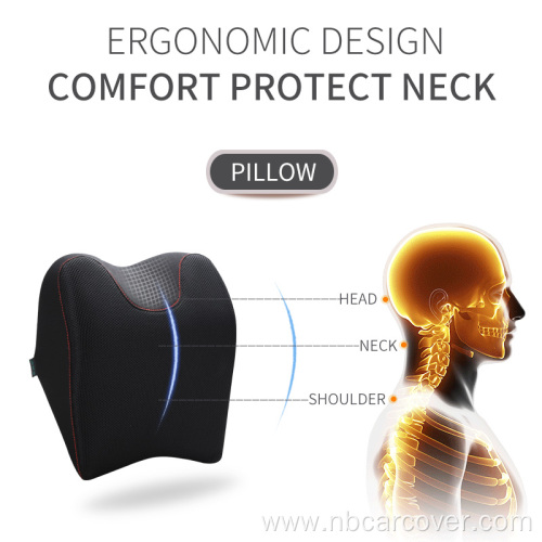 Comfortable car neck rest pillow breathable lumbar pillow